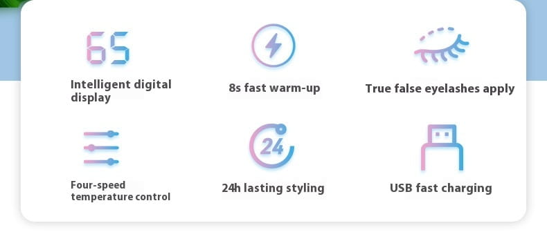 Electric Heating Eyelash Curler with Waterproof Silicone Bruch Head