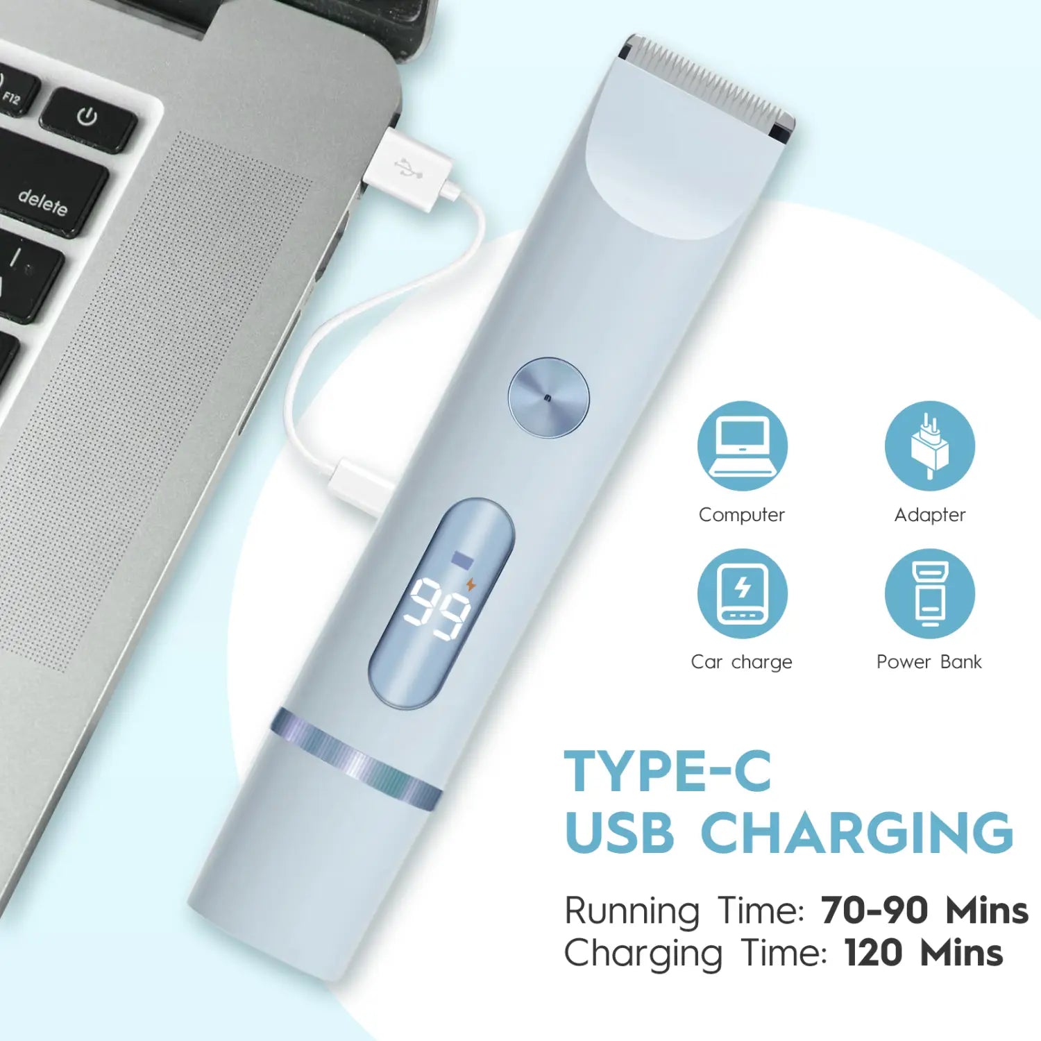 Lady Shaver kijelzővel kettős motoros elektromos szőreltávolítás az egész testhez