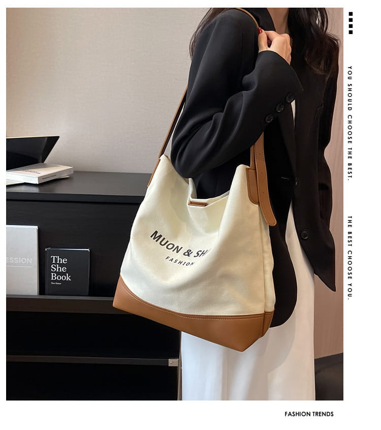 Sac fourre-tout sur toile avec poches à fermeture éclair