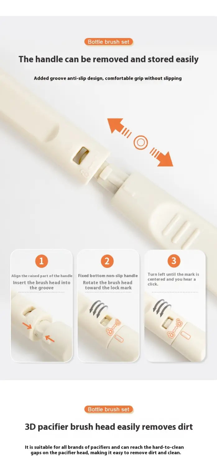 United States Milk Coffee White Fragrant Purple Brush Set Portable Bottle Cleaner