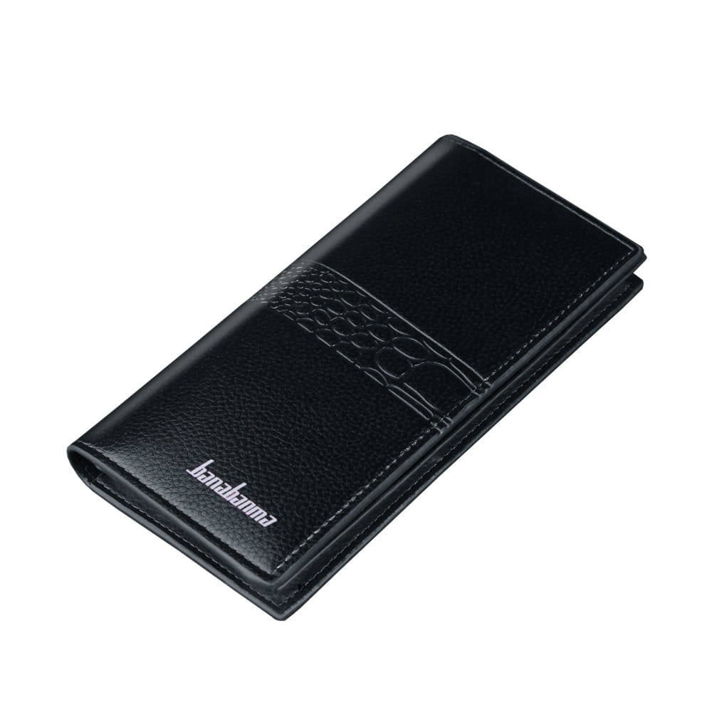United States PU Leather Wallet with Long Zipper and Multiple Compartments