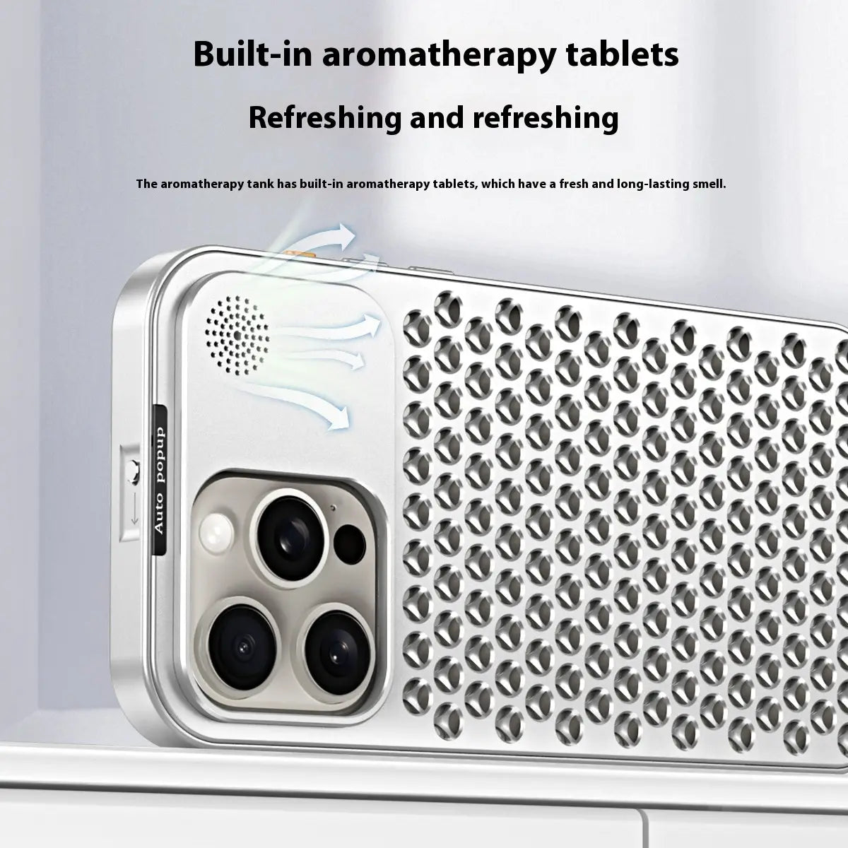 Tavaszi rögzítő aromaterápiás titán fekete szürke ezüst és sivatagi klip