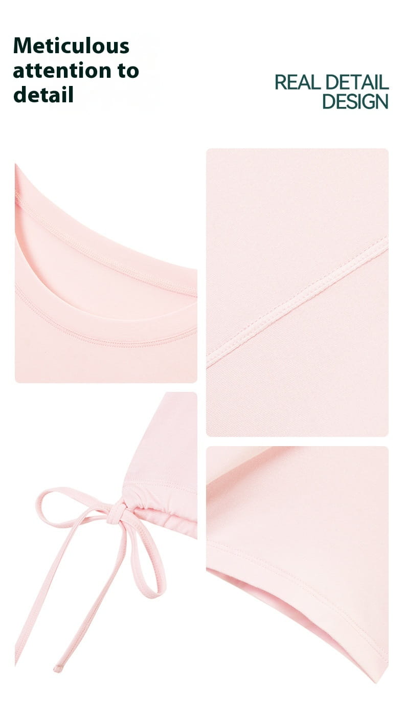 Tricou de antrenament roz roz și negru și negru pentru fitness yoga