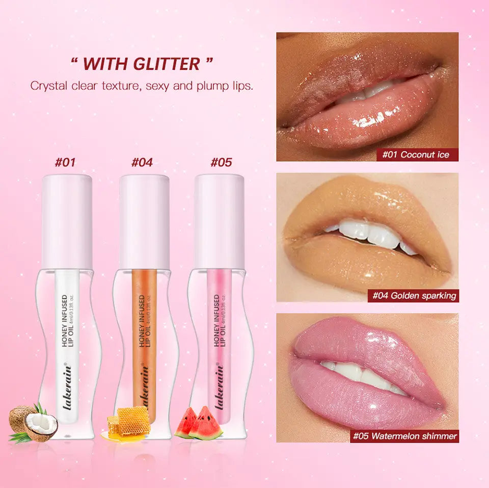 Glittering Moisturizing Fruit Flavor Lip Lacquer for All Skin Types