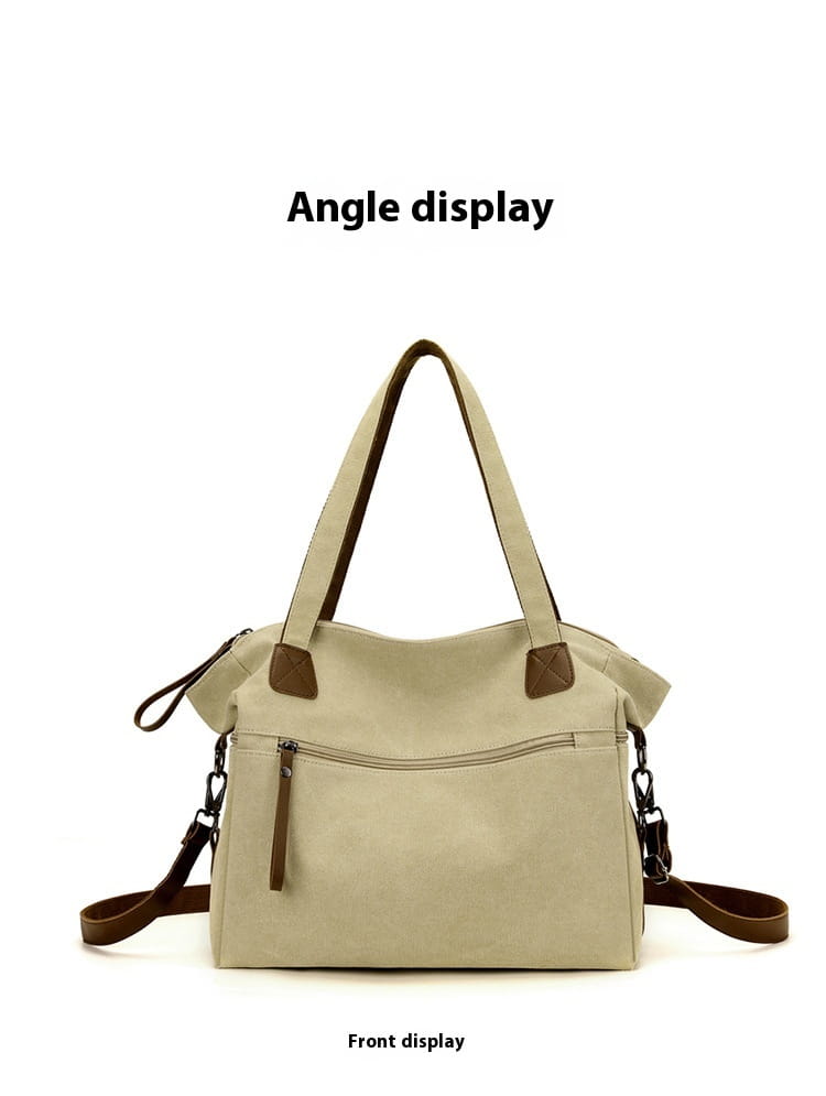 Bag do Mensageiro de Canvas com vários bolsos para viagens de trabalho e diariamente