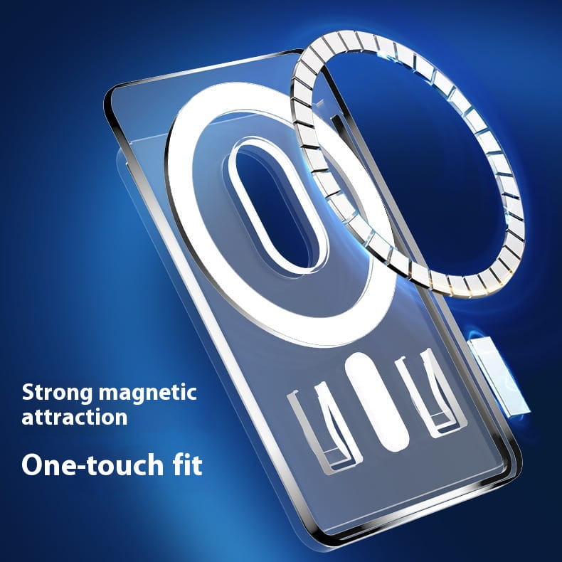 Transparent PC Strong Magnetic Phone Case Sticker Card Holder