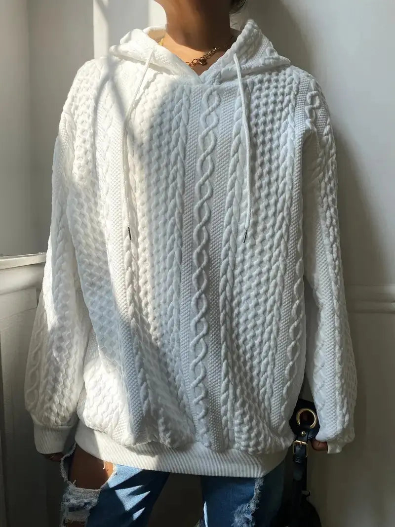 Women’s Long Sleeve Pullover Sweatshirt Colorful Oversized Polyester Top