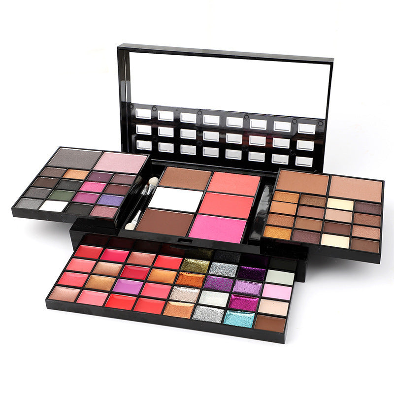 74 Colors Makeup Set Lip Gloss Blush Eyeshadow Highlight Combination Plate Wholesale Makeup Set - Get Ready for a Color