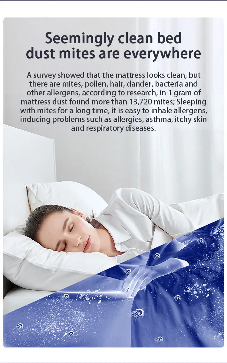 Cordless Bed Vacuum Cleaner for Dust Mite Removal and Home