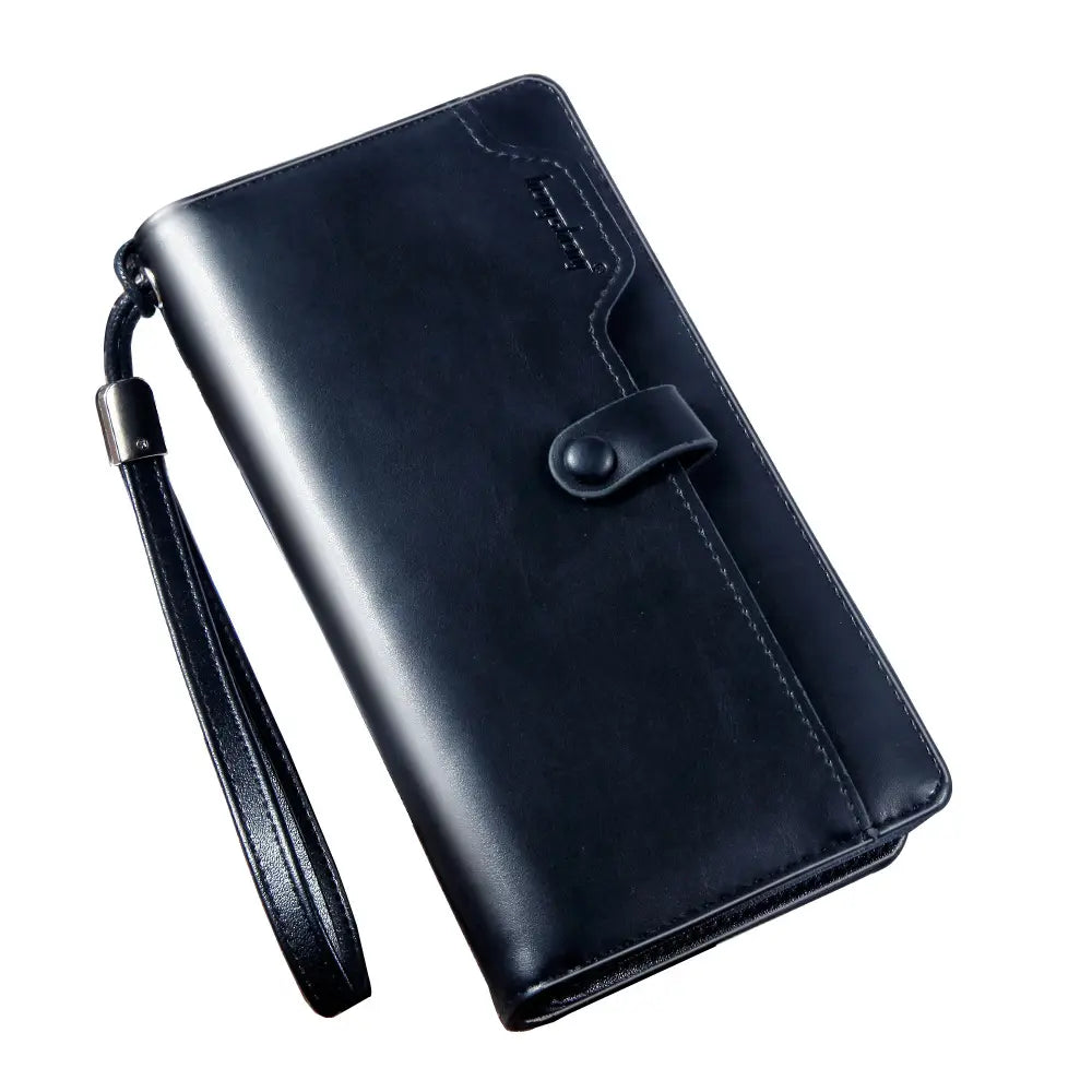 PU Leather Wallet with Zipper and Multiple Compartments for US CHF
