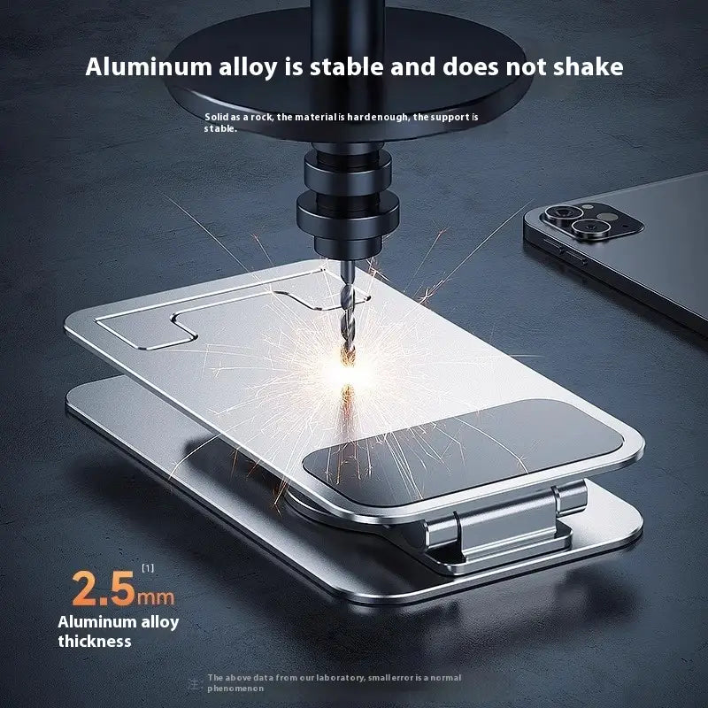 Metal Rotating Mobile Phone Stand with Aluminum Alloy Foldable Design