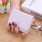 Three Fold Two Hearts Women’s Purse Female Student Cute Coin Purse Short Style Multi-card Clip - Cute Coin Purse