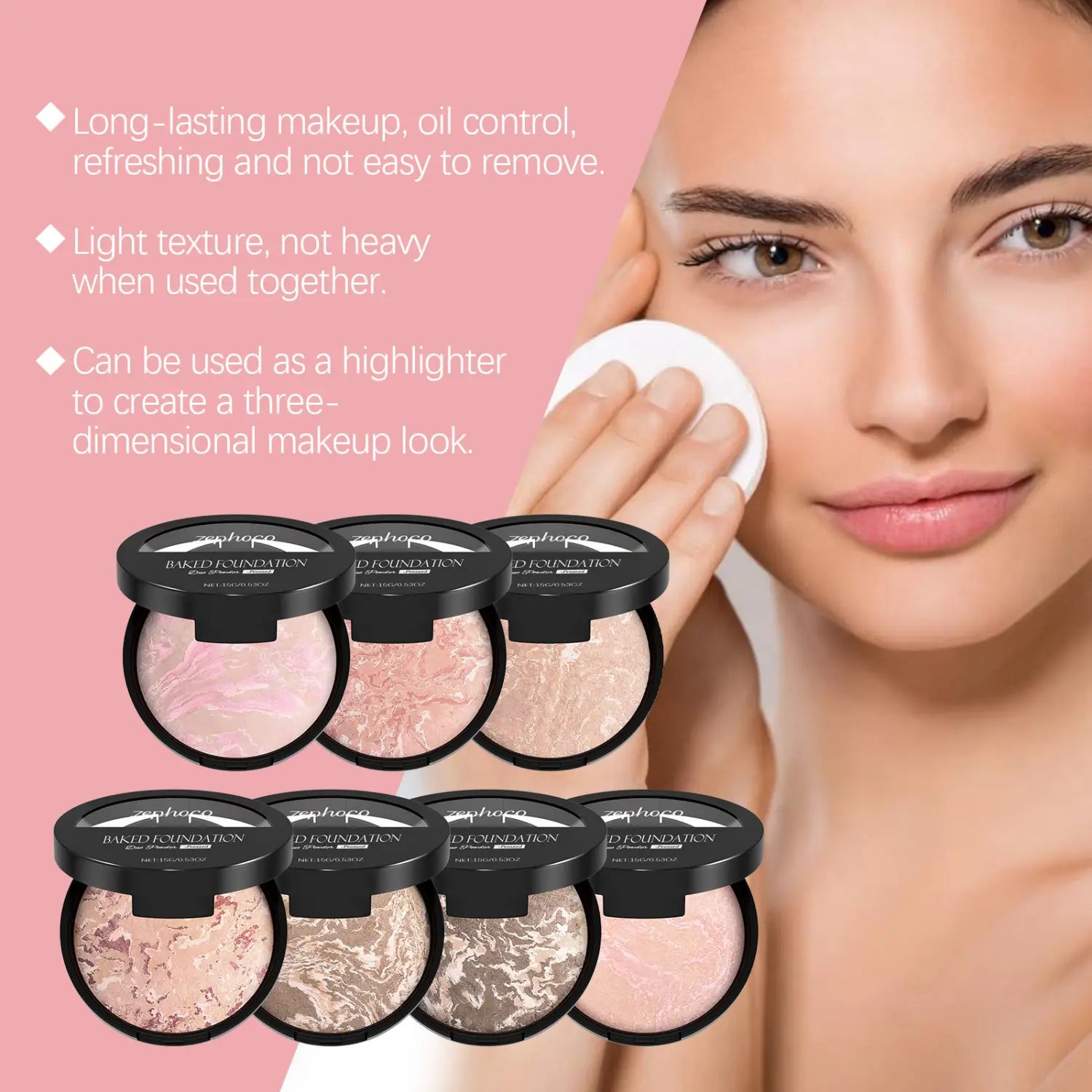 Setare translucidă de setare liberă pulbere de lungă durată machiaj de finisaj mat 15g