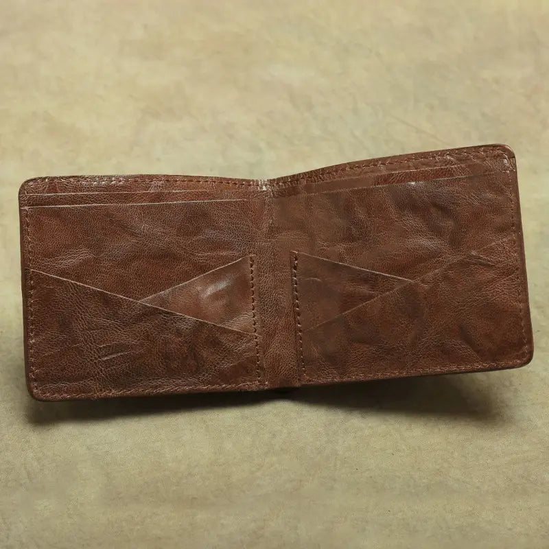 Portefeuille de bifold en cuir authentique vertical et horizontal Slim Card Portez pour les hommes