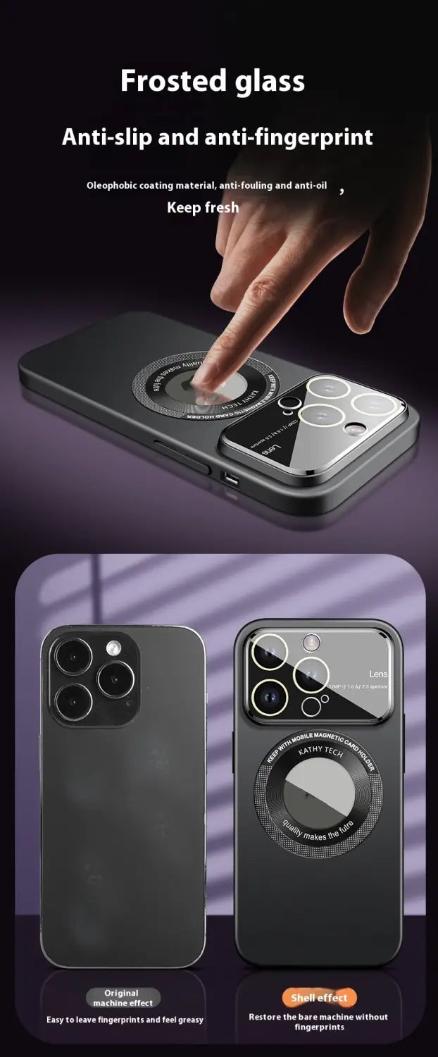 Drop-Resistant Phone Case for iPhone with Magnetic Large Window Design
