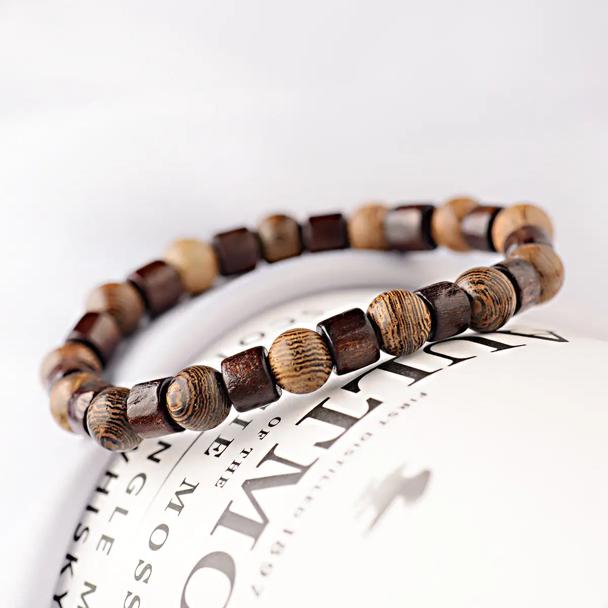 Ethnic Style Retro Elastic Bracelet Wooden Bead