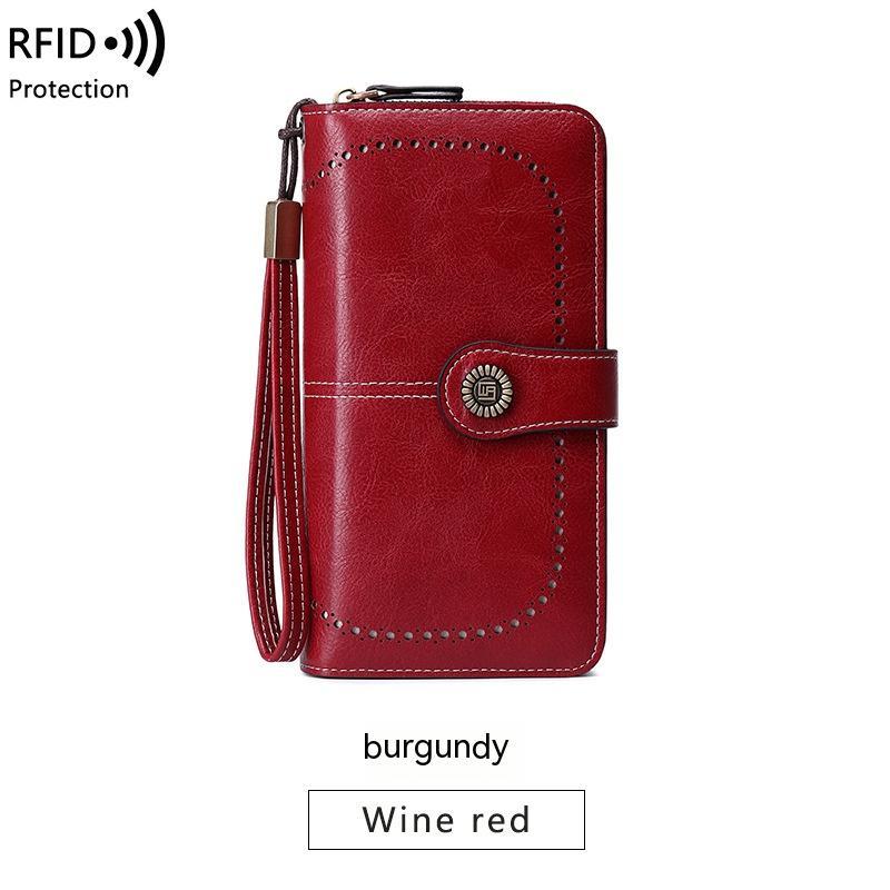 RFID Anti-magnetic Wallet Long Zipper Women’s Large-capacity Handbag - Magically Secure Wallet for the Stylish Thief