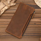 Men’s Crazy Horse Leather Multiple Card Slots Buckle Wallet - Wallet So Handsome Even Cows Are Jealous