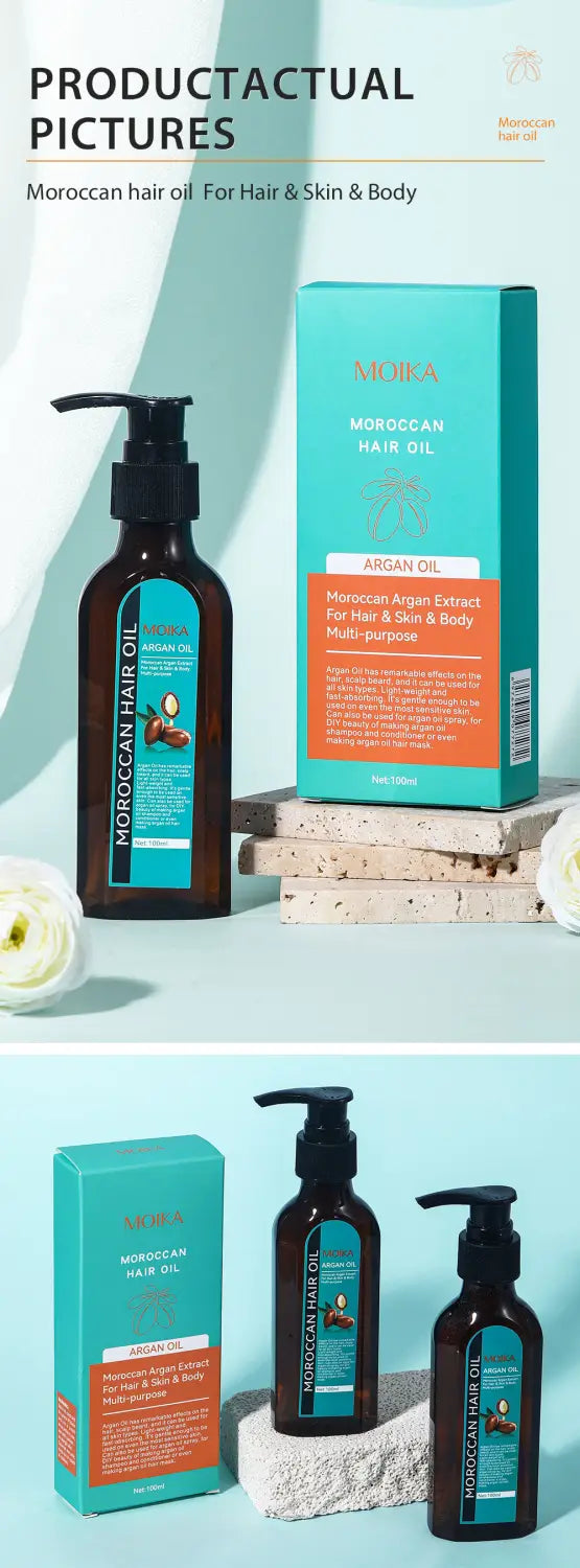 Moikka Argan Oil Hair Care with Moroccanoil for Styling and Nourishment