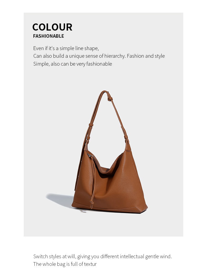 Borsa a tracolla grigio al caramello grigio morbido incuopella per spalla grande