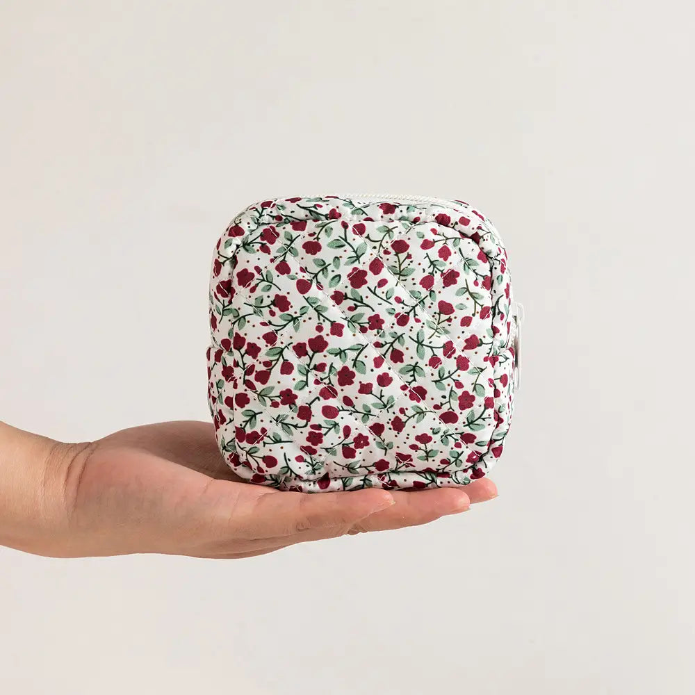 Small Flower Collection with Red on White Background