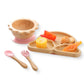 Nordic Style Baby Bamboo Tableware Suit Combination Spork - Sun Bowl Cloud Tableware: Spork-tacular Baby Fun