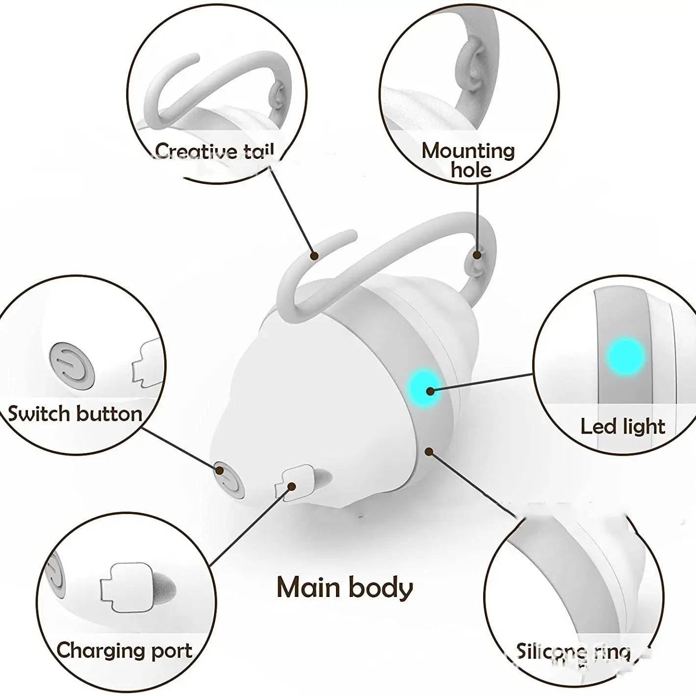 Hall sulgede kassi mänguasja kriimustuskindel interaktiivne plastloom
