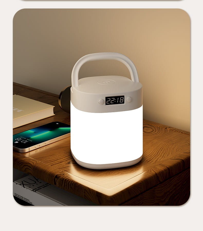 Rechargeable Portable Table Lamp with Tricolor LED Light and Remote Control