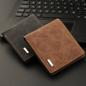 Men’s Compact Wallet With Zipper And Multiple Card Slots - Zippered Wallet for Men Less Clutter More Cash