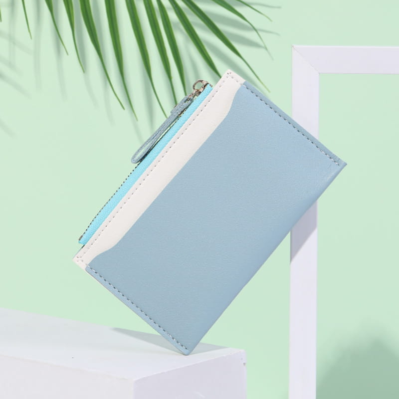 PU Leather Lady’s Card Pack with Zipper Buckle in Various Colors for the United States