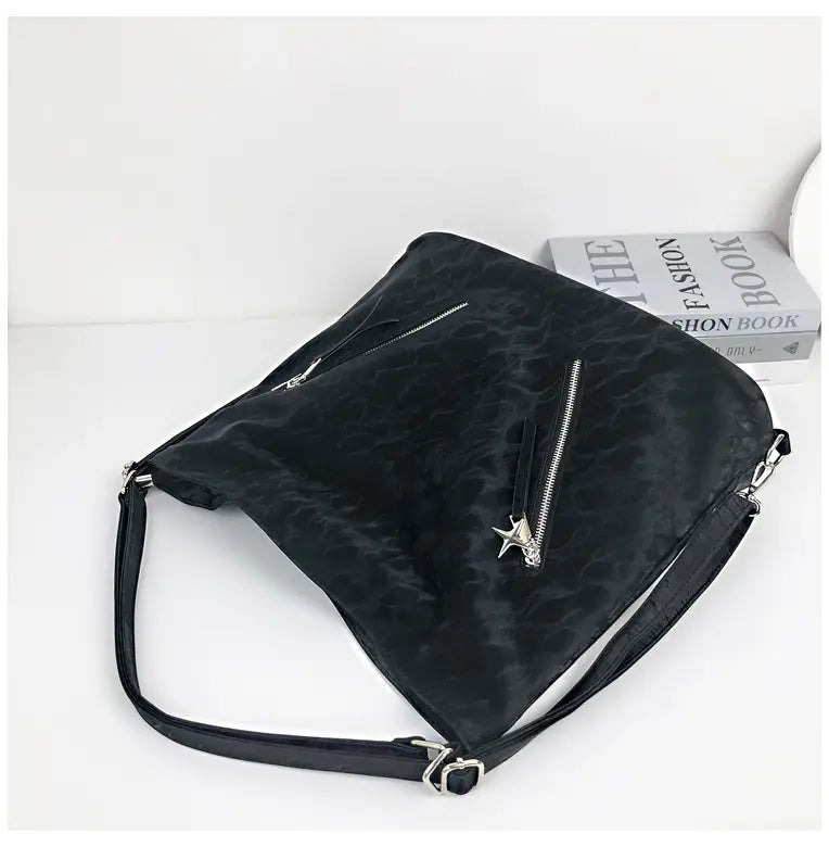 Large Capacity Soft Tote Bag with Shoulder Strap and Double Joint Style