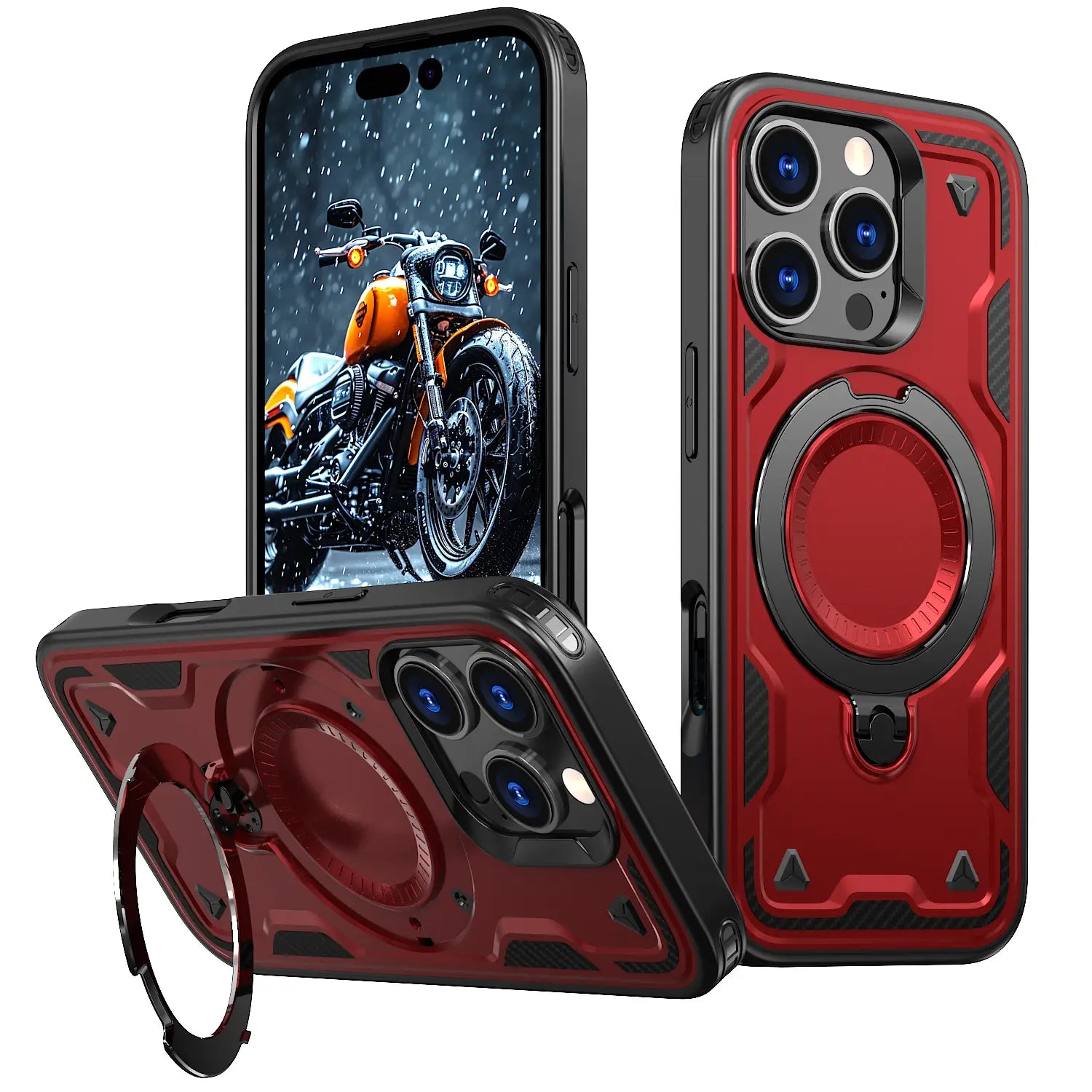 Rotating Magnetic Phone Bracket Case with Heat Dissipation and Multiple Colors