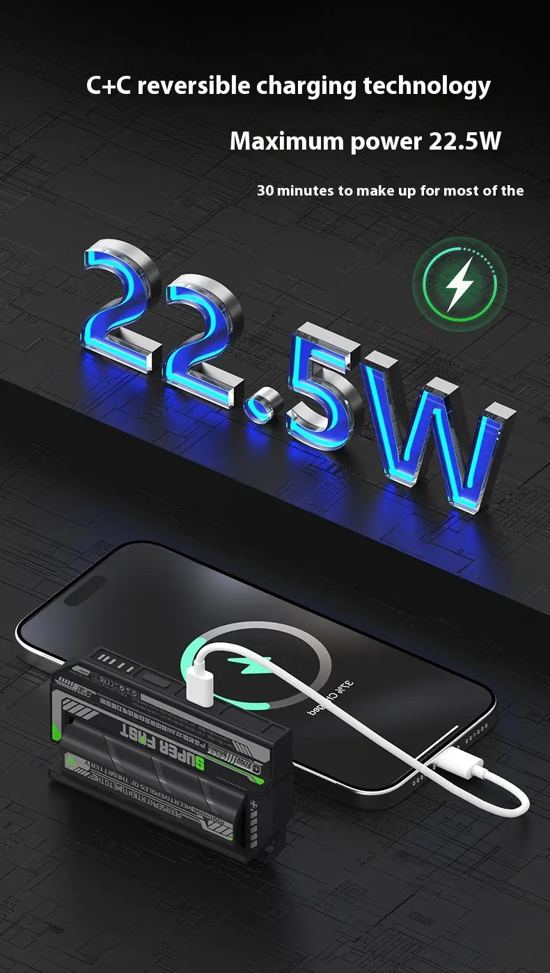 Banc Cumhachta Soghluaiste 5000mAh le Charger Iniompartha Cábla Sonraí Dlúth