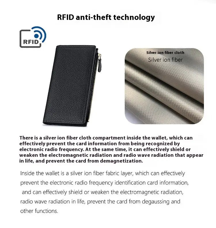 Portefeuille de support de carte en cuir avec blocage RFID et options de couleurs multiples