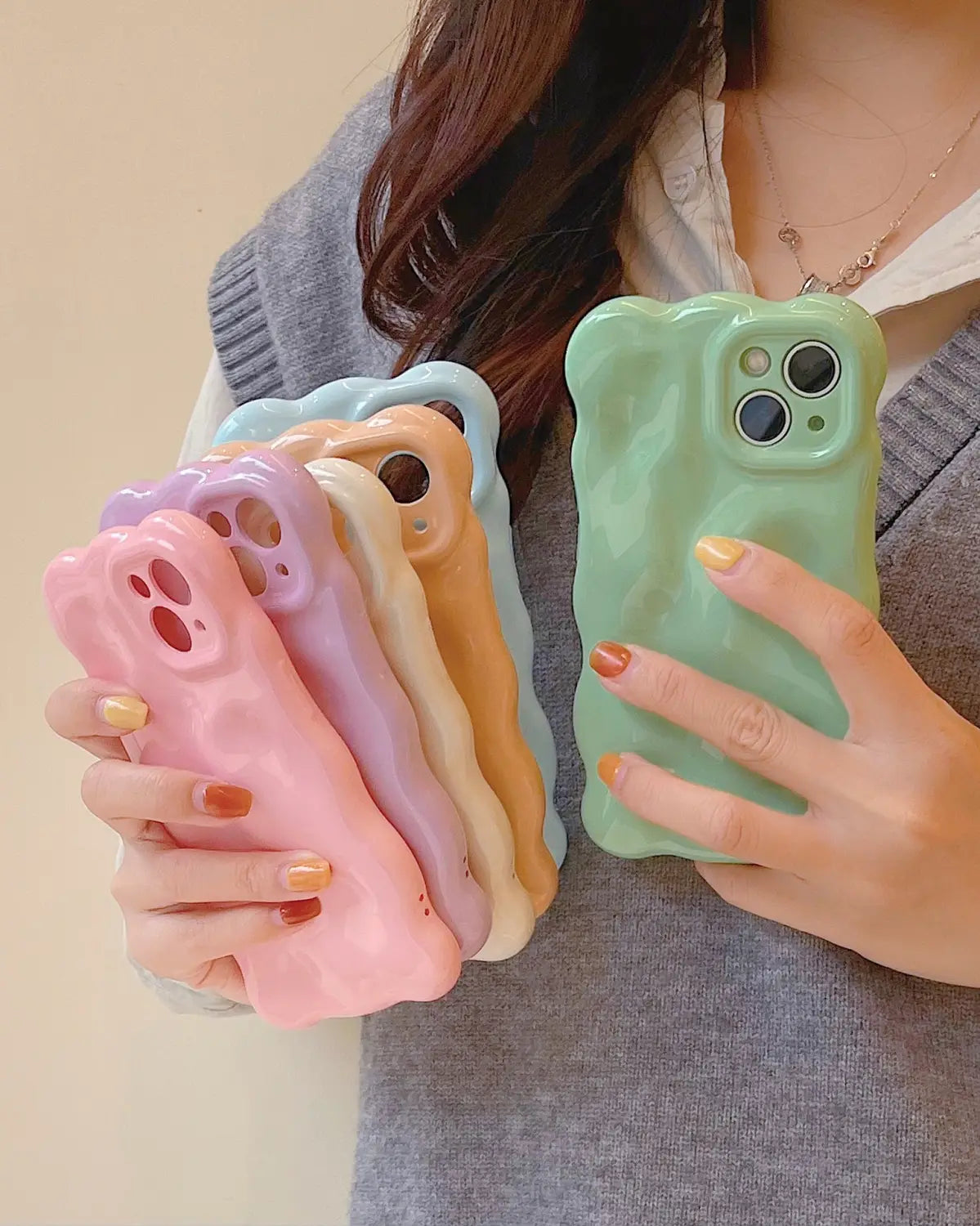 Custodia per telefono glitter in schiuma colorata per iPhone soft shell design scintillante