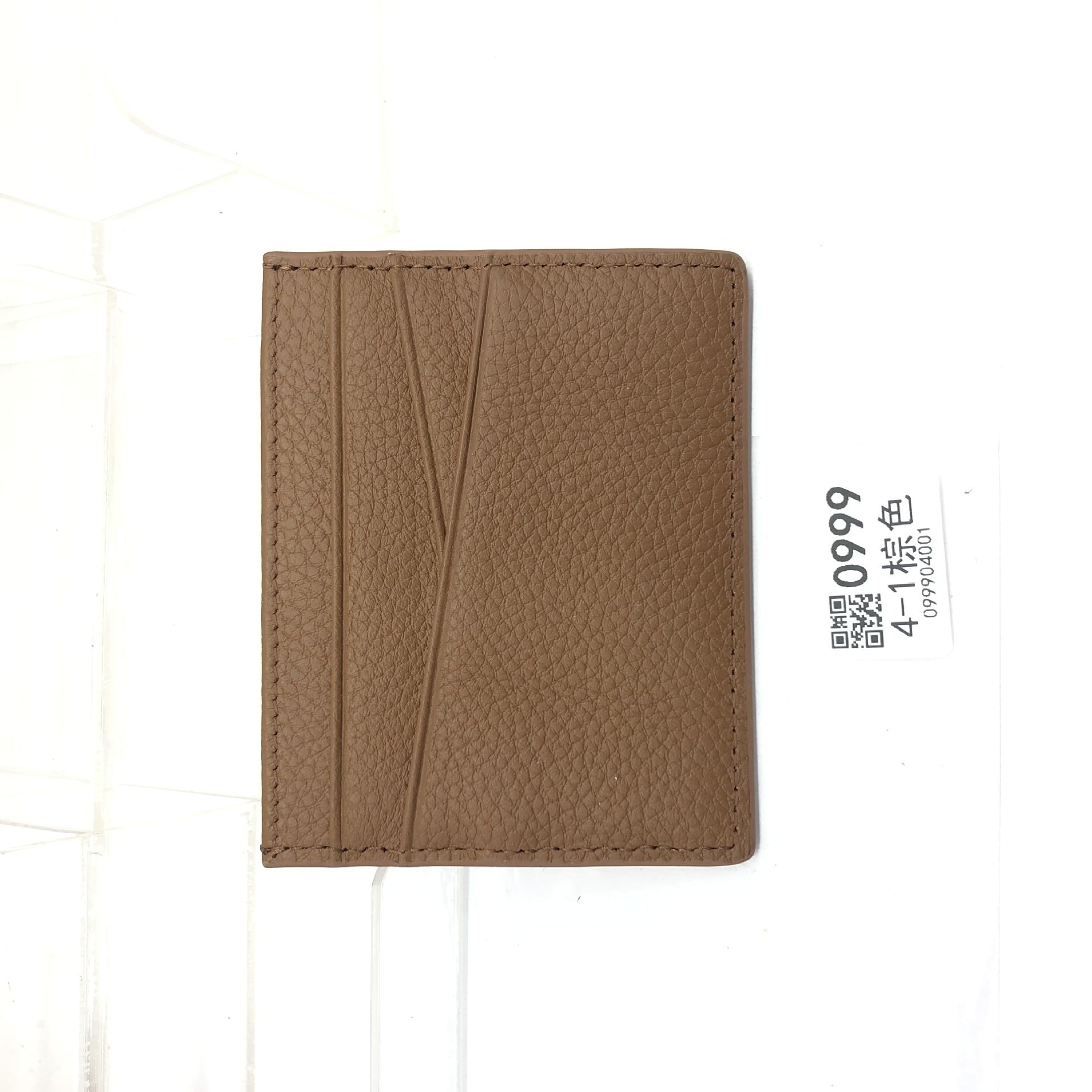 Leather Oil Edge Oblique Thin Bank Card Holder Soft Cowhide Document Package - Sleek Cowhide Wallet for Cards and Laughs