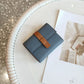 First Layer Short Cowhide Color Matching Wallet - Cowhide Color Wallet for the Fashionably Indecisive