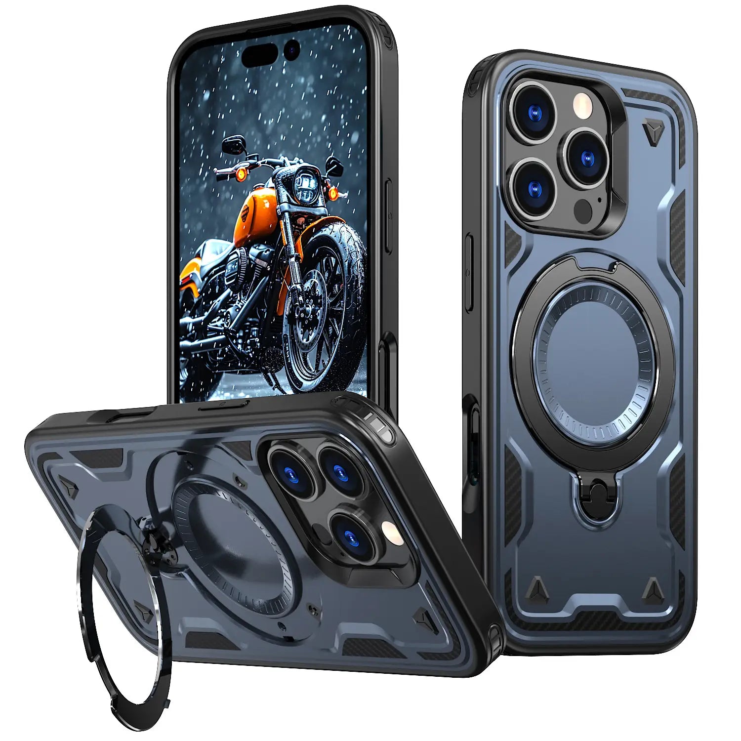 Rotating Magnetic Phone Bracket Case with Heat Dissipation and Multiple Colors