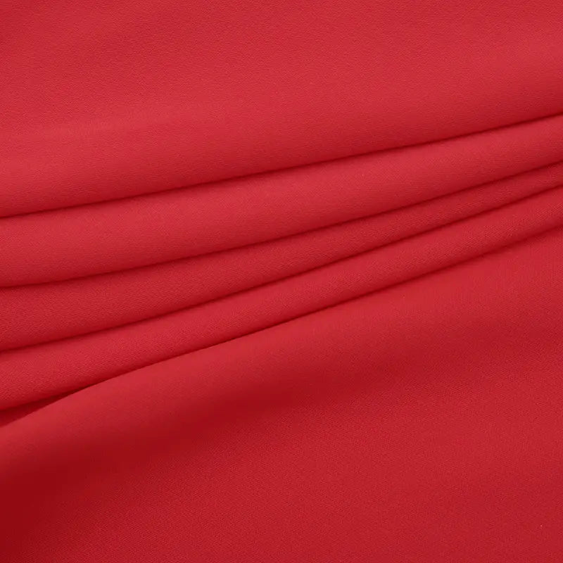 Falda corta sin espalda de cintura alta roja con tirantes poliéster s m l