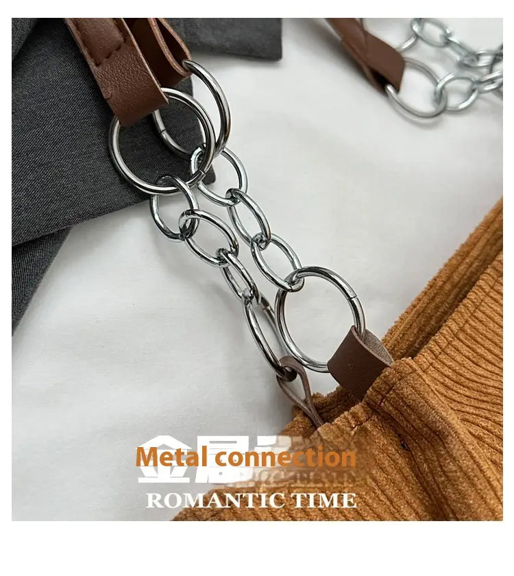 Cord -Umhängetasche mittelgroß