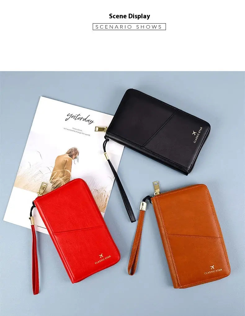 Mitmevärviline nahast rahakott meestele ja naistele, kellel on ülikerge hingav disain