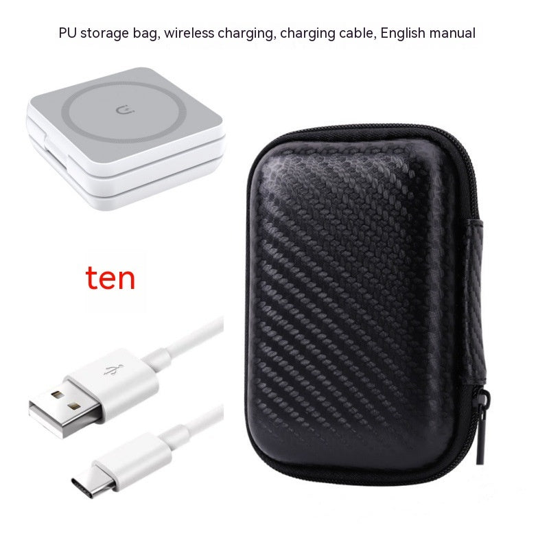 Folding Three-in-one Wireless Charger Portable Magnetic Suction - Folding Wireless Charger for Power-Hungry Minimalists