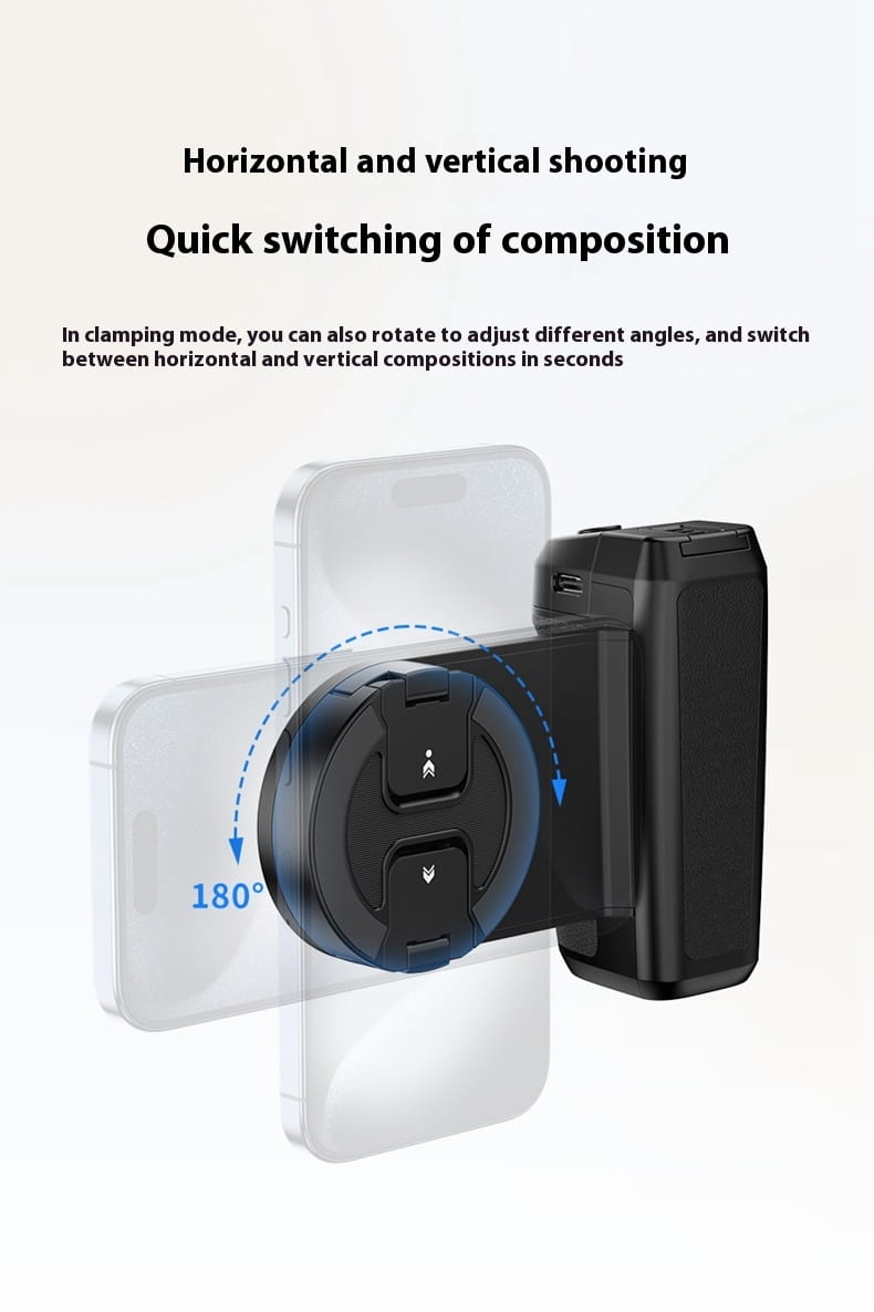 Magnetic Assisted Camera Light for Mobile Phones Bluetooth Mount