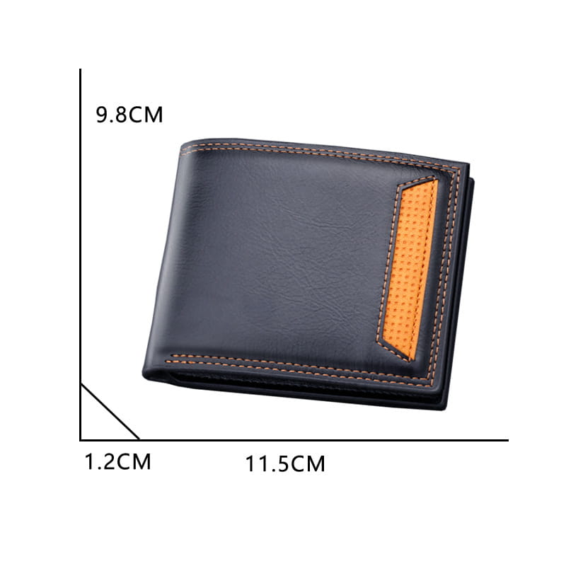 Solid Color Wallet for Men with Multiple Card Slots and ID Window in United States