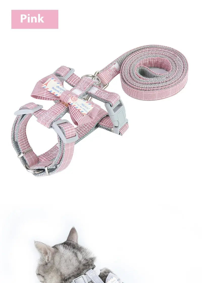 Small Dog Leash Adjustable Nylon Pet Lead for Puppies Gray Green Pink