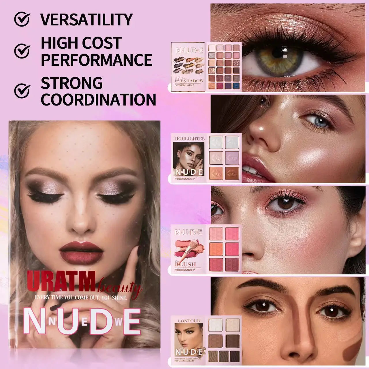 Makeup Set Universal Blush Palette for All Skin Tones U137A