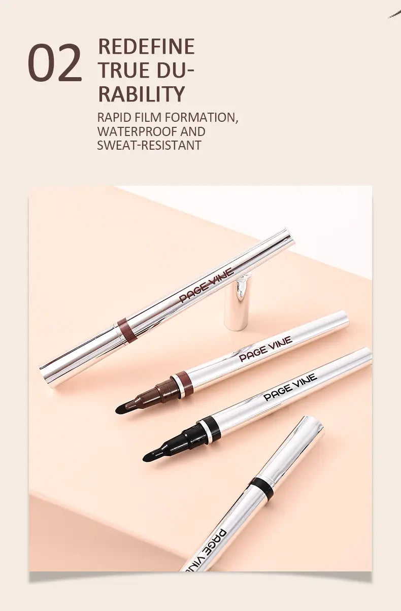 Vedenpitävä nestemäinen silmäkynä musta ruskea kestävä sammutuskestävä meikki