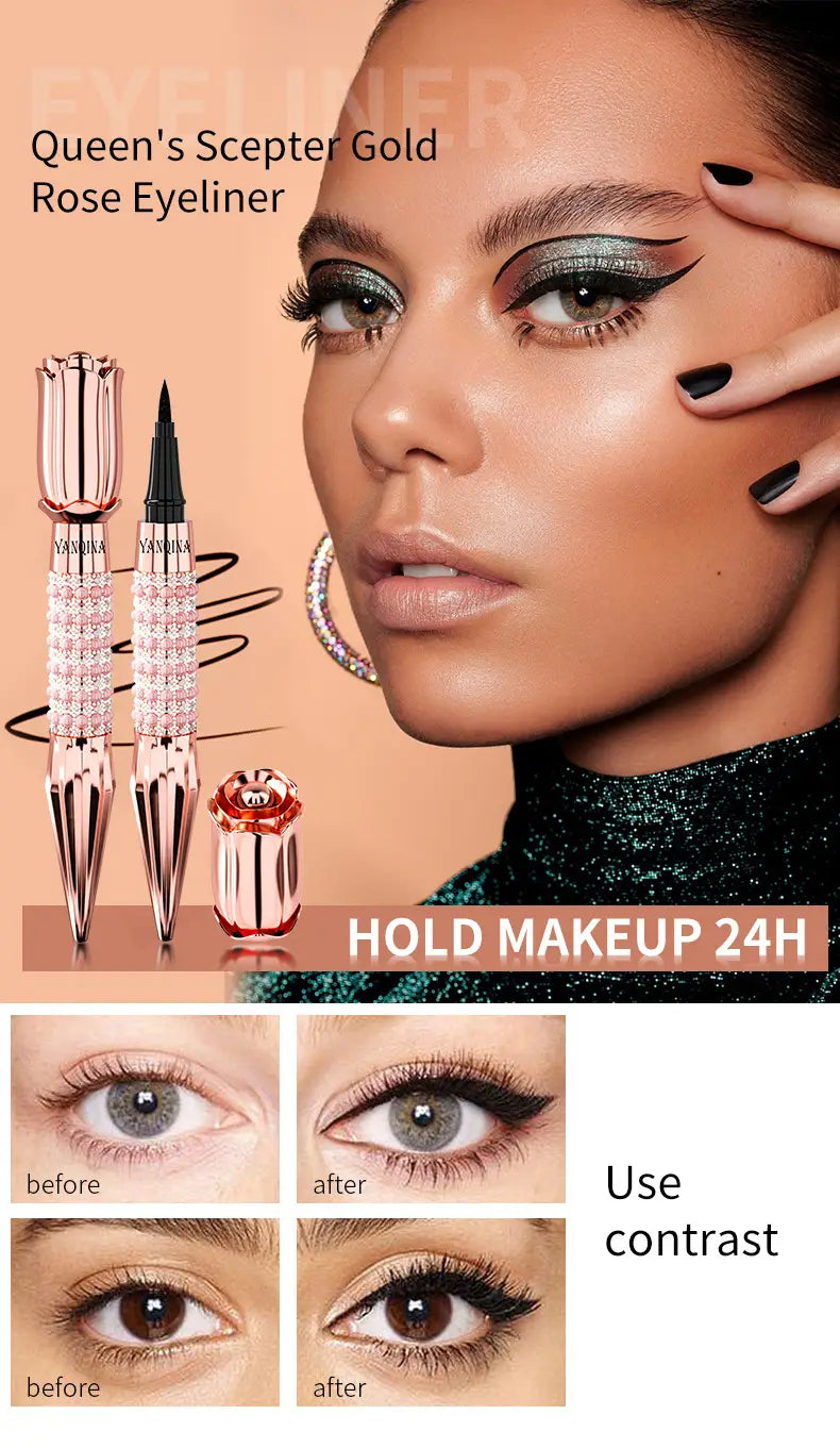 Smudge Cool Black Color Liquid Eyeliner for Precise Application