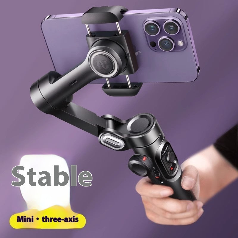 Selfie Three-axis Anti-shake Hand-held Tripod Head Mobile Phone Stabilizer