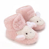 0-12 Months Old Male And Female Baby Thickened Non-slip Cartoon Cotton Shoes - Pink